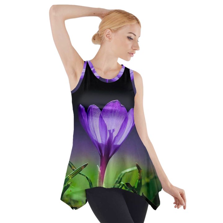 Floral Nature Side Drop Tank Tunic