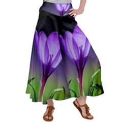 Floral Nature Satin Palazzo Pants by Sparkle