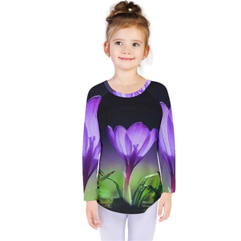 Floral Nature Kids  Long Sleeve Tee by Sparkle