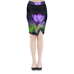 Floral Nature Midi Wrap Pencil Skirt by Sparkle