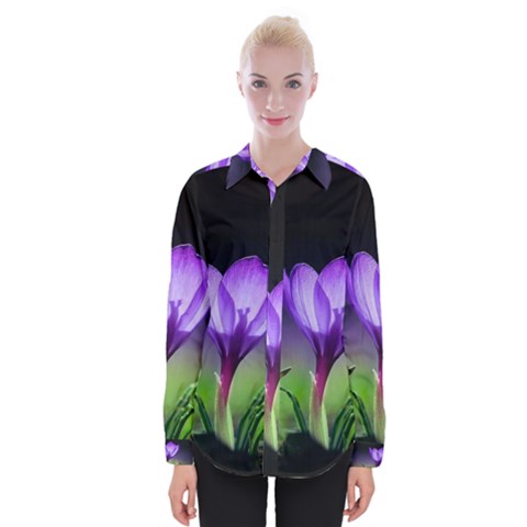 Floral Nature Womens Long Sleeve Shirt by Sparkle