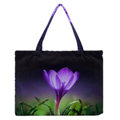 Floral Nature Zipper Medium Tote Bag