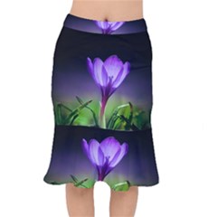 Floral Nature Short Mermaid Skirt by Sparkle