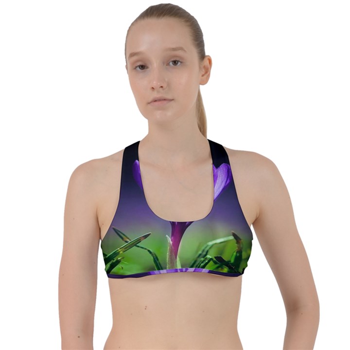 Floral Nature Criss Cross Racerback Sports Bra