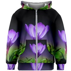 Floral Nature Kids  Zipper Hoodie Without Drawstring by Sparkle