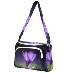 Floral Nature Front Pocket Crossbody Bag