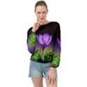 Floral Nature Banded Bottom Chiffon Top View1