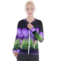 Floral Nature Casual Zip Up Jacket by Sparkle