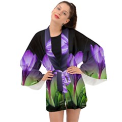 Floral Nature Long Sleeve Kimono