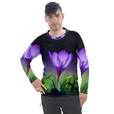 Floral Nature Men s Pique Long Sleeve Tee by Sparkle