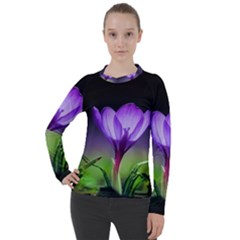 Floral Nature Women s Pique Long Sleeve Tee