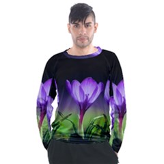 Floral Nature Men s Long Sleeve Raglan Tee