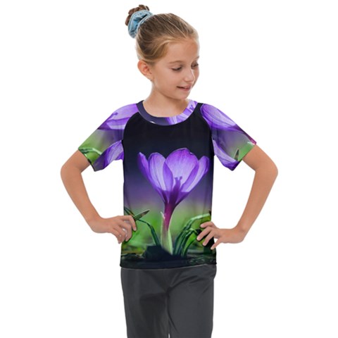 Floral Nature Kids  Mesh Piece Tee by Sparkle