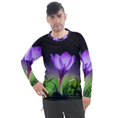 Floral Nature Men s Pique Long Sleeve Tee