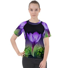 Floral Nature Women s Sport Raglan Tee