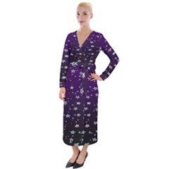 Stars Velvet Maxi Wrap Dress by Sparkle