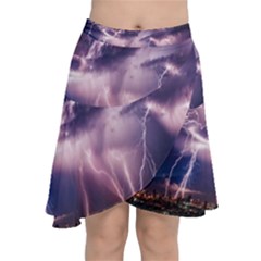 Spark Chiffon Wrap Front Skirt by Sparkle