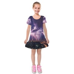 Spark Kids  Short Sleeve Velvet Dress by Sparkle