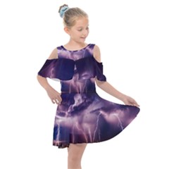 Spark Kids  Shoulder Cutout Chiffon Dress by Sparkle