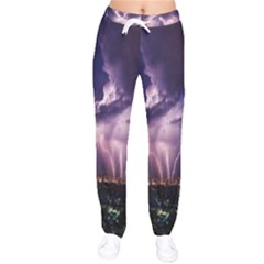 Spark Women Velvet Drawstring Pants by Sparkle