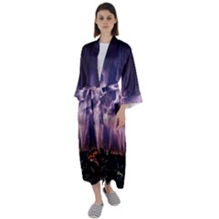 Spark Maxi Satin Kimono