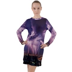 Spark Long Sleeve Hoodie Dress by Sparkle