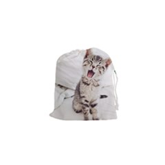 Laughing Kitten Drawstring Pouch (xs) by Sparkle