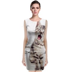 Laughing Kitten Sleeveless Velvet Midi Dress by Sparkle