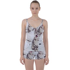 Laughing Kitten Tie Front Two Piece Tankini by Sparkle