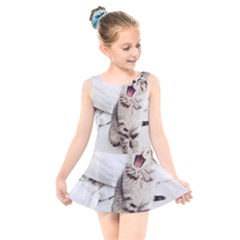 Laughing Kitten Kids  Skater Dress Swimsuit by Sparkle