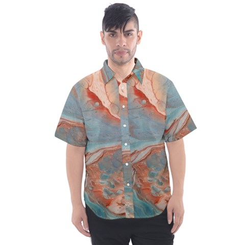 Colorful Men s Short Sleeve Shirt by Sparkle