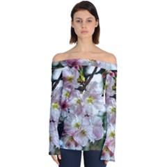 Pinkfloral Off Shoulder Long Sleeve Top by Sparkle