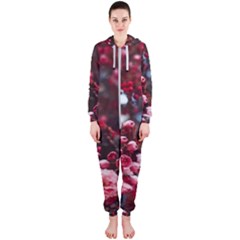 Red Floral Hooded Jumpsuit (ladies)  by Sparkle