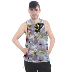 Pinkfloral Men s Sleeveless Hoodie