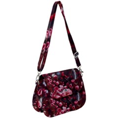 Red Floral Saddle Handbag by Sparkle