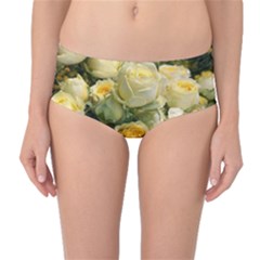 Yellow Roses Mid-waist Bikini Bottoms by Sparkle