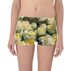 Yellow Roses Reversible Boyleg Bikini Bottoms by Sparkle