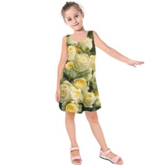 Yellow Roses Kids  Sleeveless Dress by Sparkle