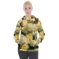 Yellow Roses Women s Hooded Pullover by Sparkle