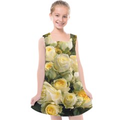 Yellow Roses Kids  Cross Back Dress by Sparkle