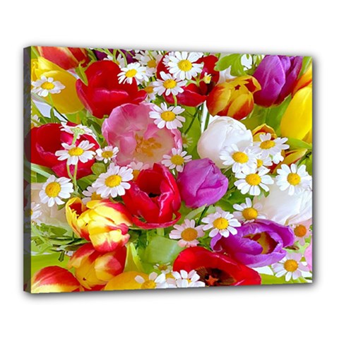 Beautiful Floral Canvas 20  X 16  (stretched) by Sparkle