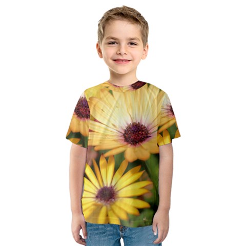 Yellow Flowers Kids  Sport Mesh Tee by Sparkle