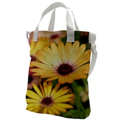 Yellow Flowers Canvas Messenger Bag by Sparkle