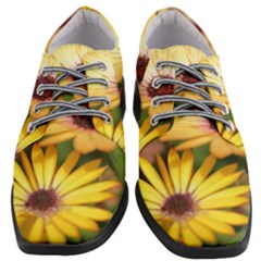 Yellow Flowers Women Heeled Oxford Shoes by Sparkle