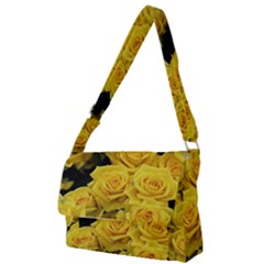 Yellow Roses Full Print Messenger Bag (s) by Sparkle