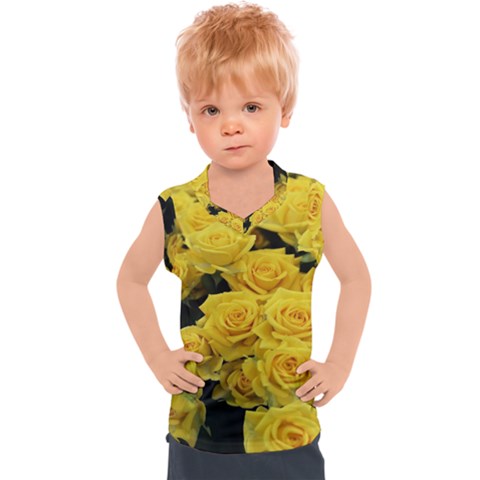 Yellow Roses Kids  Sport Tank Top by Sparkle