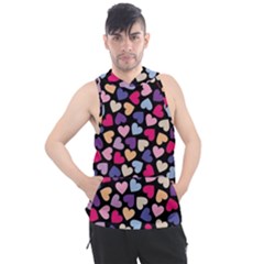 Colorful Love Men s Sleeveless Hoodie