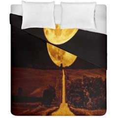 Moon Road Duvet Cover Double Side (california King Size) by Sparkle