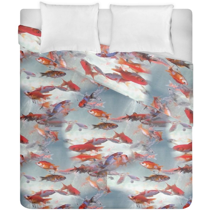 Golden Fishes Duvet Cover Double Side (California King Size)