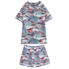 Golden Fishes Kids  Swim Tee And Shorts Set by Sparkle